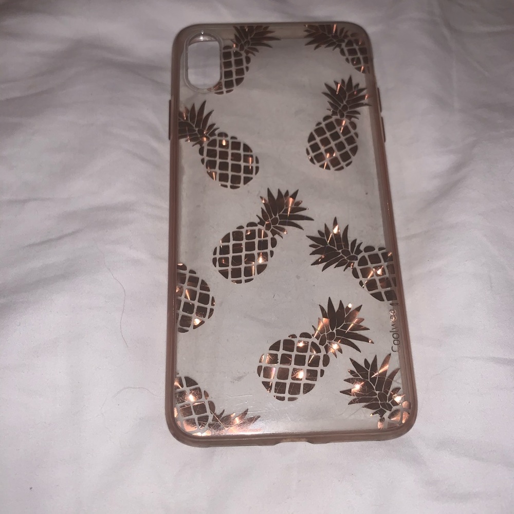 iPhone 8 XS Max Clear Pineapple case